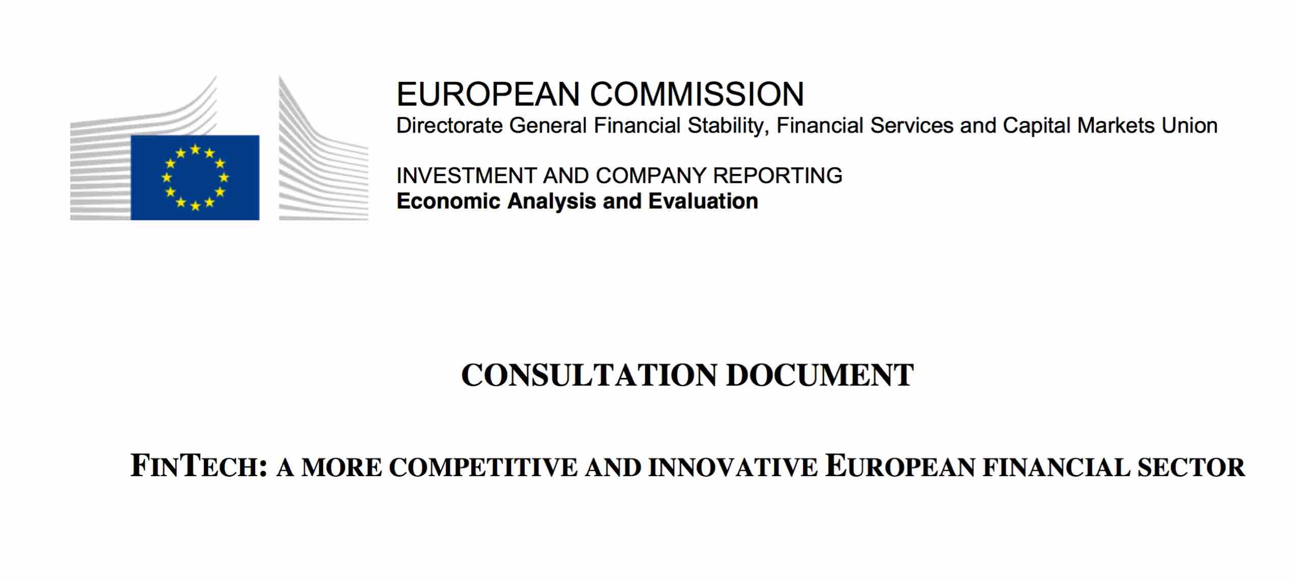 Europai Bizottsag FinTech Versenykepesebb es innovativabb europai penzugyi szektor