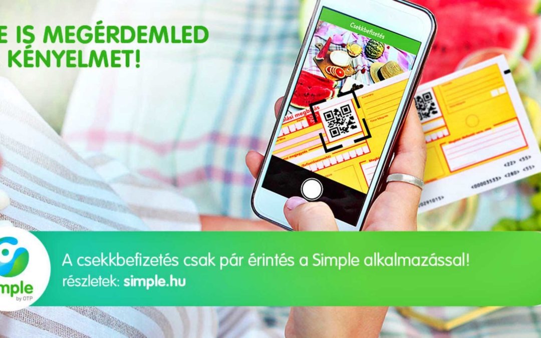 Csekkbefizetés QR-kóddal a Simple-ön keresztül