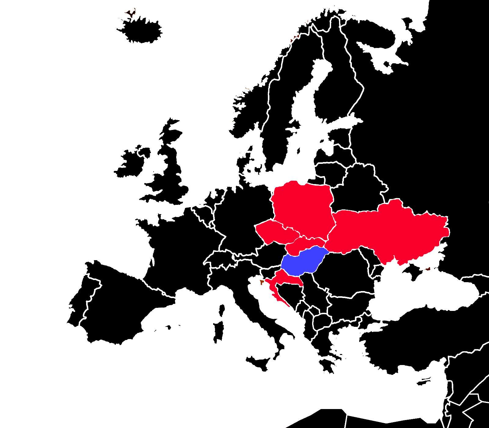 google pay map CEE - red-HU-blue