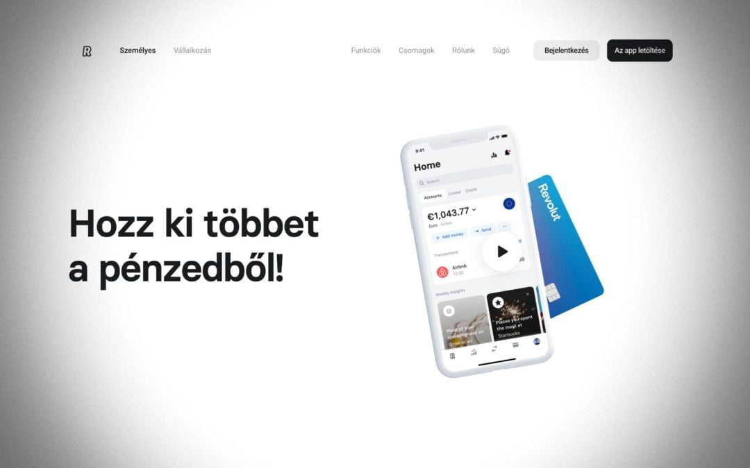 Ezekkel a funkciókkal indult el a Revolut netbank