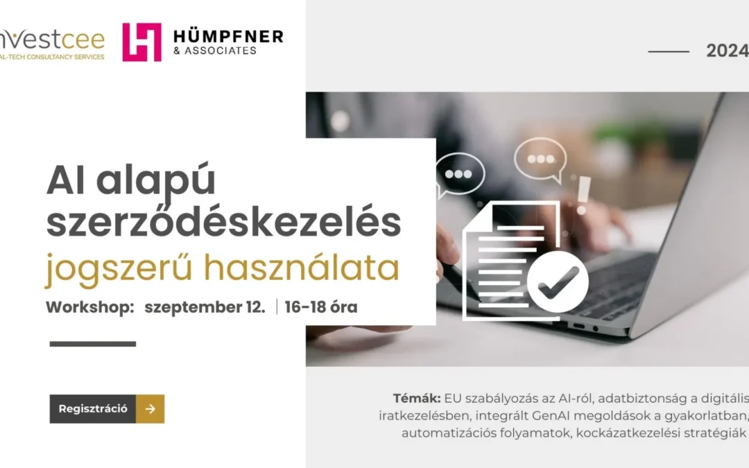AI alapú szerződéskezelés jogszerű használata: workshop