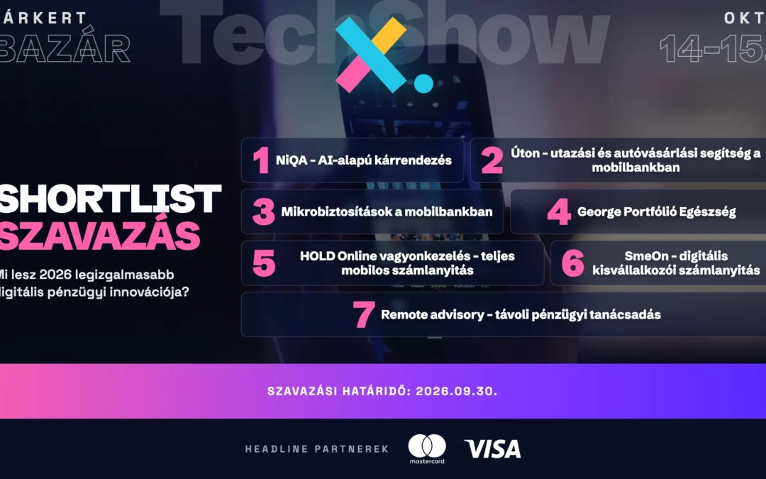 Melyik fejlesztés teszi egyszerűbbé a mindennapi pénzügyeket? Hét projekt a TechShow X. rövidlistáján